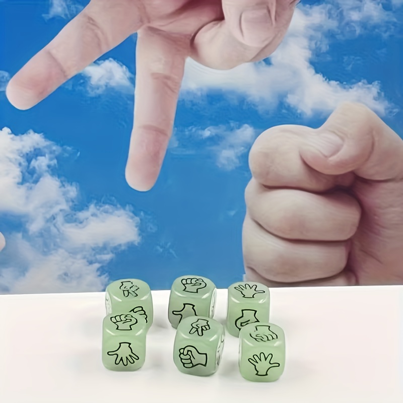 Glow-In-The-Dark Rock-Paper-Scissors Dice Game